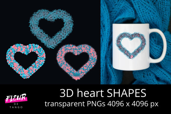 3D Heart Shapes Cliparts Vol.1: Elevating Your Visual Projects