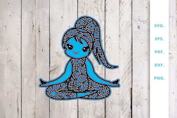 3D Multi Layer Cute Yoga Girl 5: A Versatile Digital Asset for Creative Projects