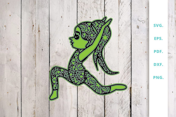 3D Multi Layer Cute Yoga Girl 6: A Versatile Design for Creative Projects