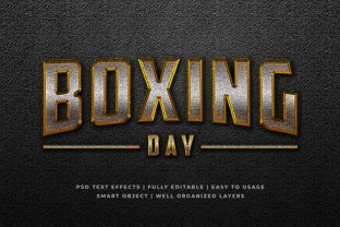 Boxing Day Iron Metal 3d Text Effect