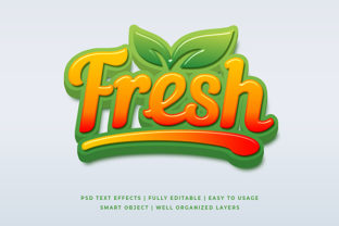 Fresh Natural 3D Text Effect Mockup: A Versatile Design Asset for Creative Projects