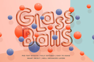 Glass Balls 3D Text Effect Mockup: A Versatile Tool for Creative Projects