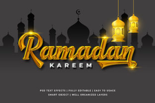 Golden Ramadan 3D Text Effect Mockup: A Versatile Design Asset for Creative Projects