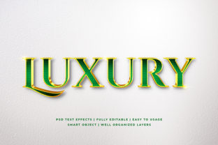 Green Gold Luxury 3D Text Effect Mockup: A Versatile Design Tool for Modern Creatives