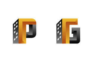 Pg Letter 3D Logo Building