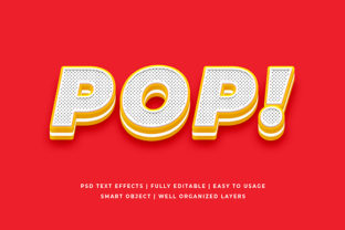 Pop Art 3D Text Effect Mockup for Creative Projects