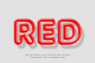 Red Outline 3D Text Effect Mockup: A Versatile Design Asset for Creative Projects