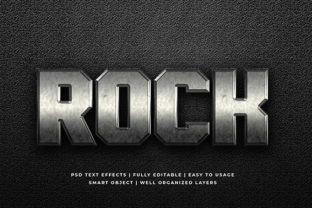 Silver Metal 3D Text Effect Mockup