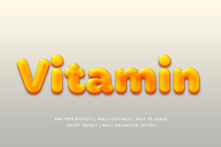 Vitamin 3D Text Style Effect Mockup: A Powerful Tool for Creative Designers